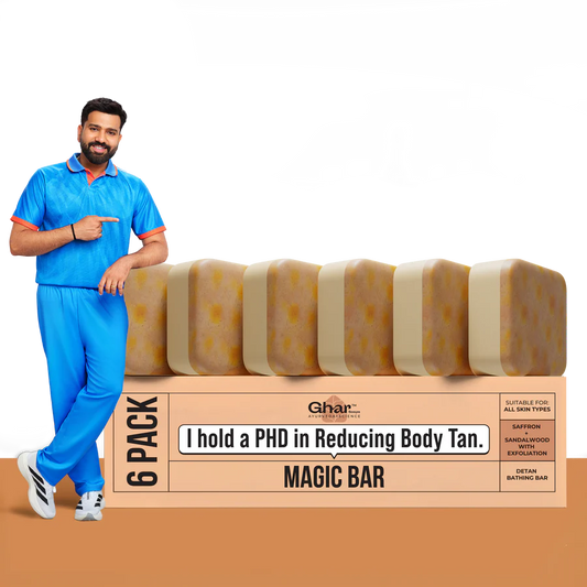 Magic Soap (Sandal Wood and Saffron Soap) Pack 6